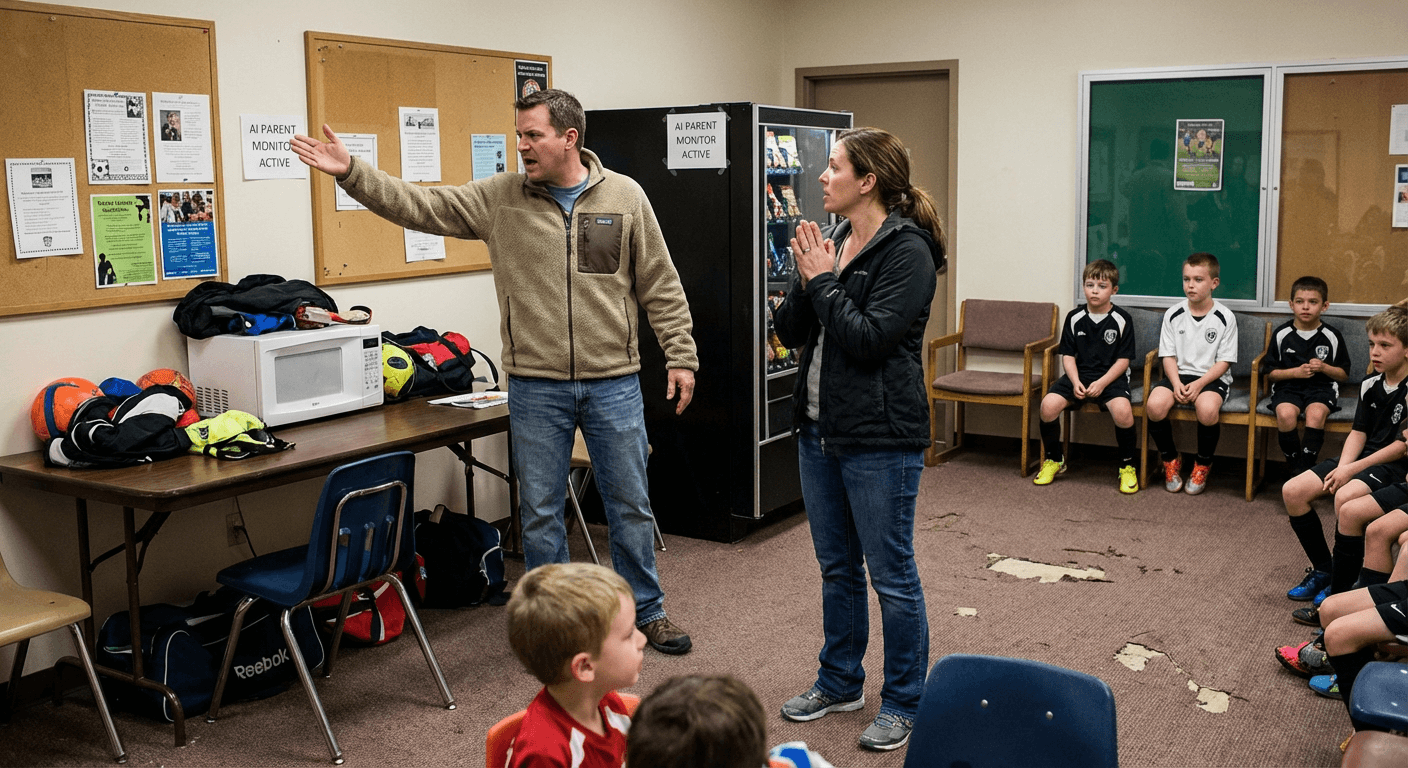 Youth Soccer League's AI-Powered Parent Behavior Monitor Automatically Ejects Entire Family After Dad's Heart Rate Spikes During Controversial Call