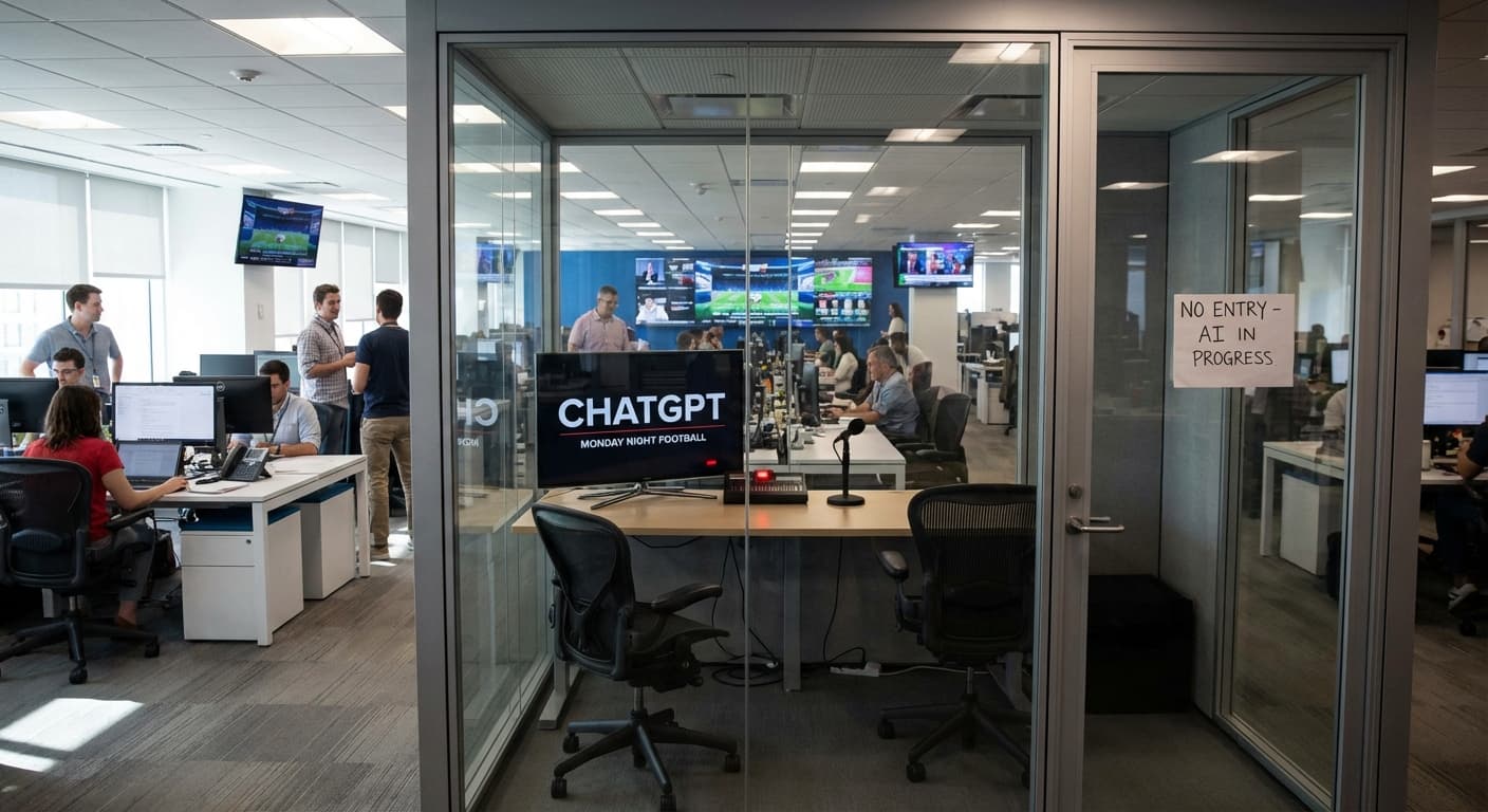 ESPN Replaces Entire Monday Night Football Commentary Team with Single ChatGPT Instance That Only Knows Three Football Facts